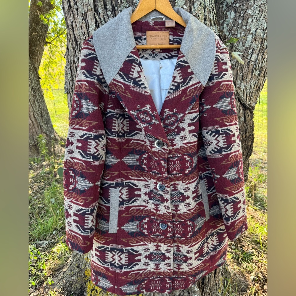 Powder River Outfitters Aztec Womens Long Jacket XXL